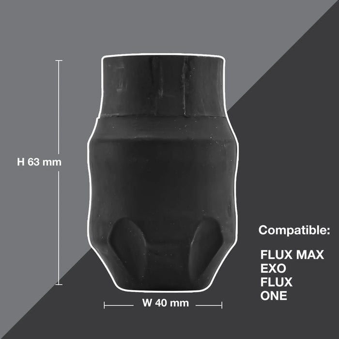 FK IRONS EXO RUBBER 40MM DISPOSABLE TATTOO GRIPS — BLACK — BOX OF 24