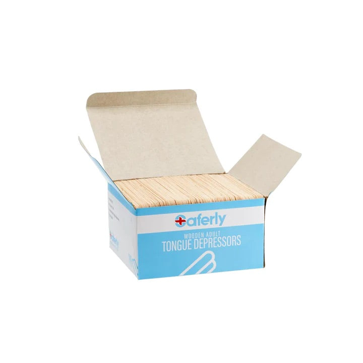 SAFERLY TONGUE DEPRESSORS — ADULT SIZE — BOX OF 500