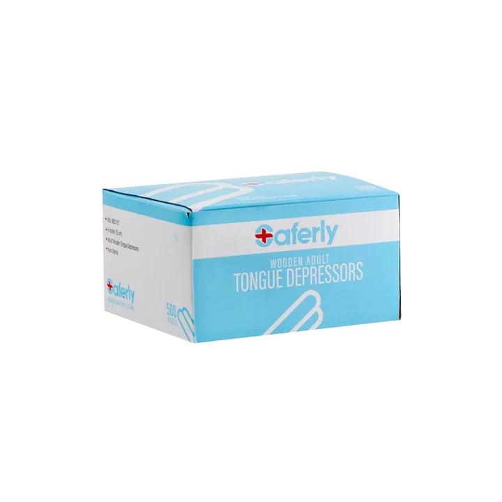 SAFERLY TONGUE DEPRESSORS — ADULT SIZE — BOX OF 500