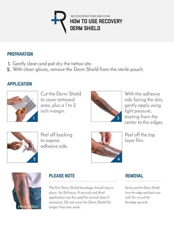 RECOVERY DERM SHIELD – TATTOO ADHESIVE FILM