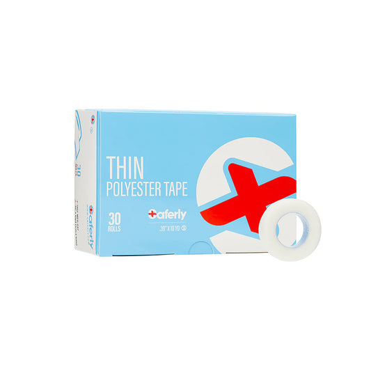 THIN POLYESTER SAFERLY MEDICAL TAPE 1CM