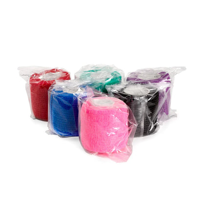 SAFERLY 2” MEDICAL COHESIVE WRAP — ASSORTED COLORS — CASE OF 36