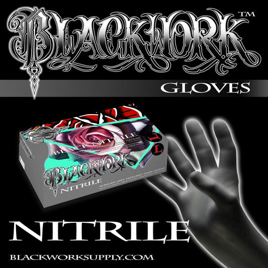 Black Nitrile Medical Grade Exam Gloves Case