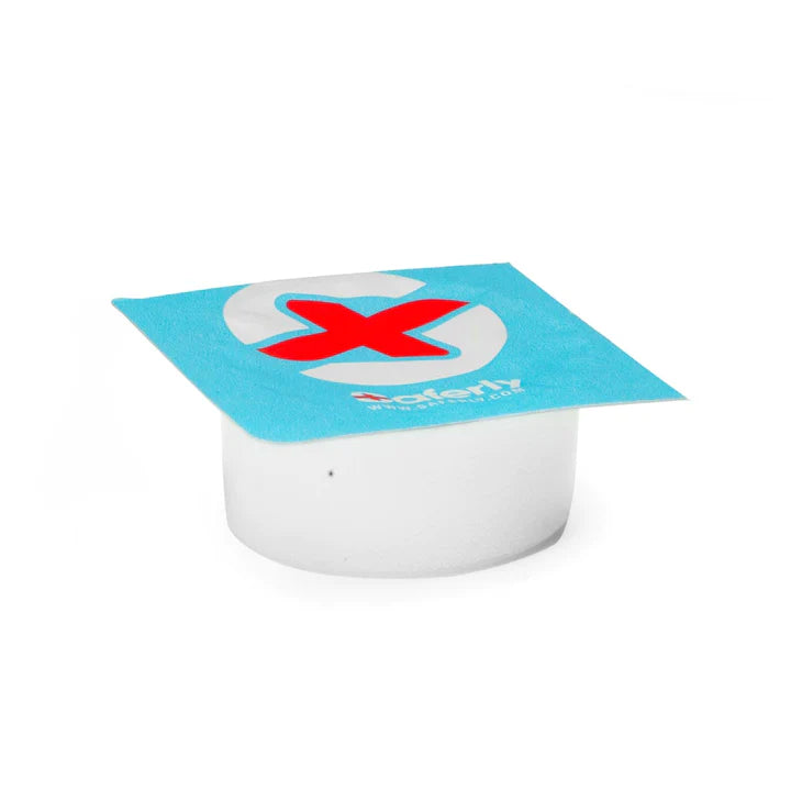 SAFERLY RINSE CAPS WITH FOAM — BOX OF 24